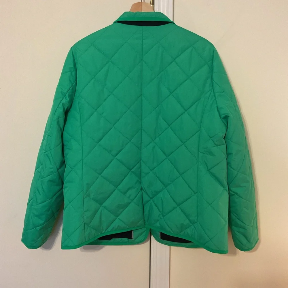 J. Crew Green Signature Water-Repellent Puffer Primaloft Lightweight Recycled XL - Picture 4 of 16